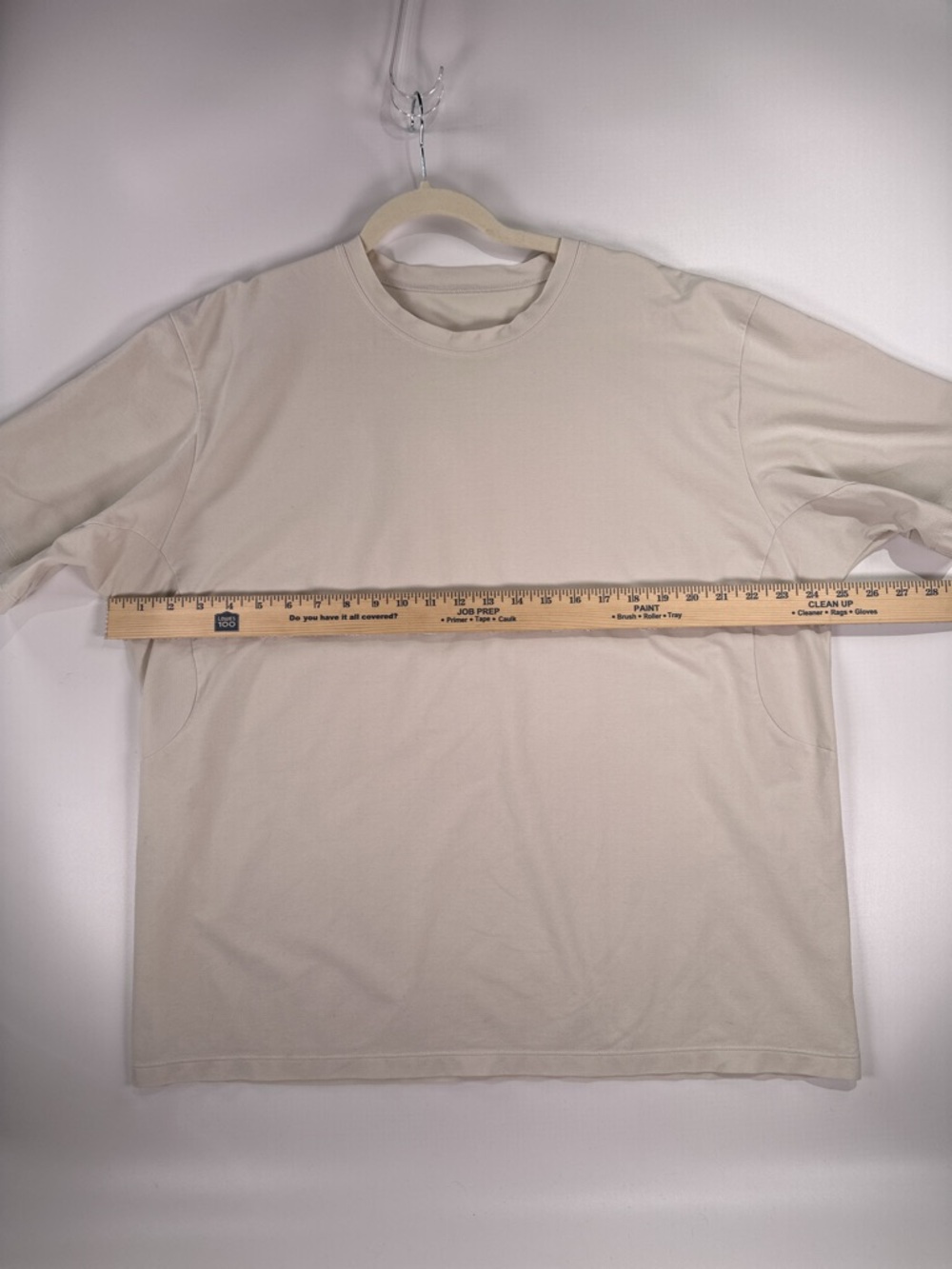 Lululemon Mens Zeroed In Short Sleeve Shirt Bone XL - Picture 8 of 8